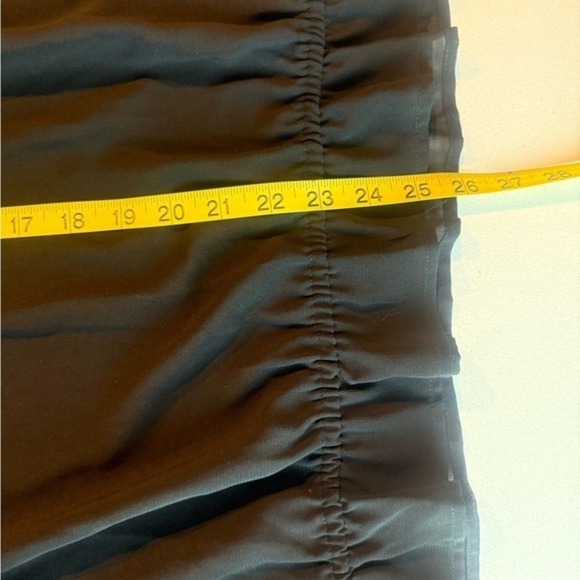 A.N.A Women’s Black‎ Sheer Blouse XL Tie Neck Long Sleeve Lightweight Size XL - Picture 10 of 11